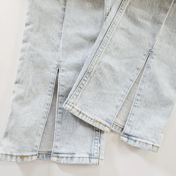 Abercrombie & Fitch The Skinny Ultra High Rise Curve Love Split Hem Jeans 31/12 - Picture 10 of 11